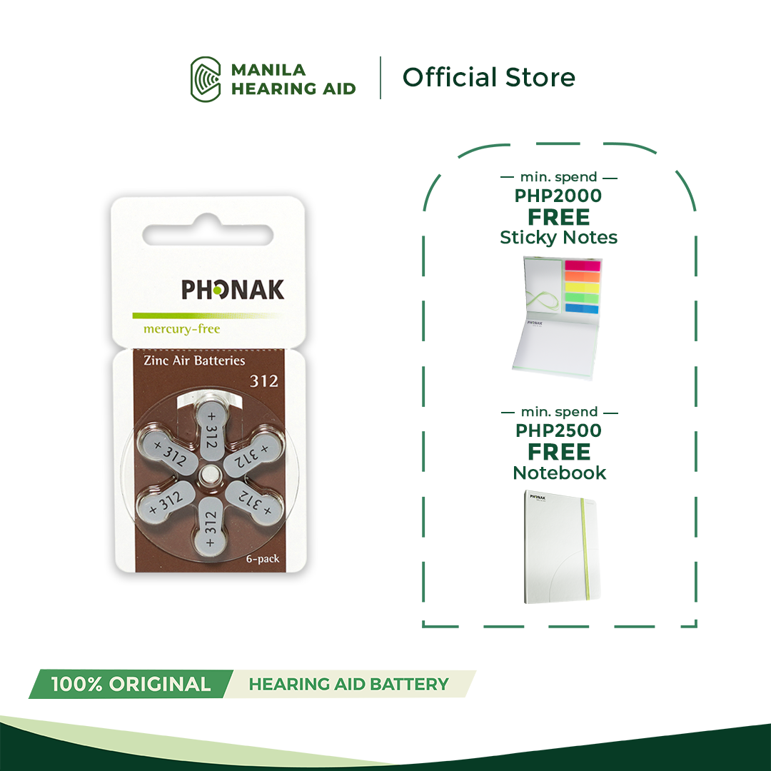 Phonak Hearing Aid Battery - Size 312 (sold per pack)