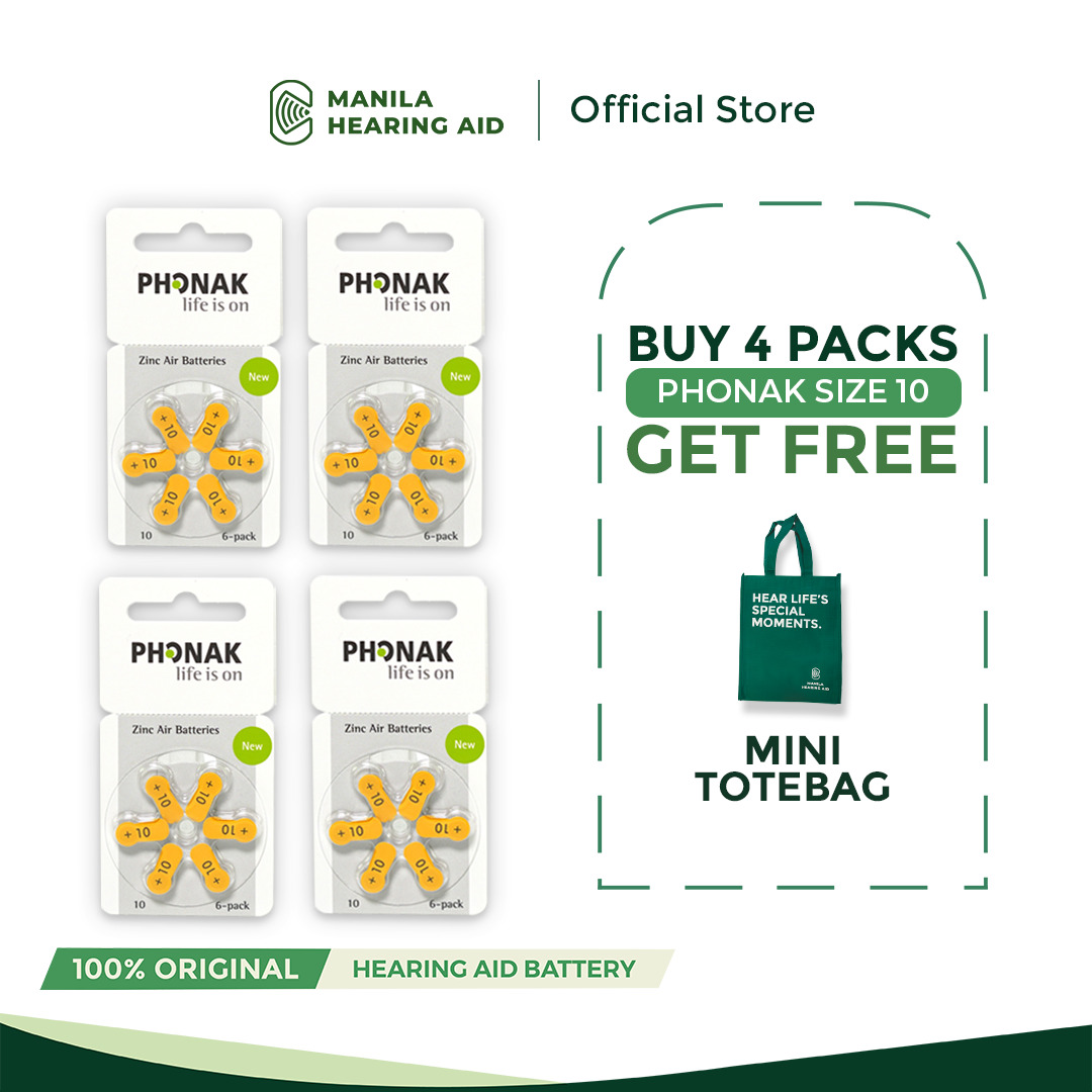 Phonak Hearing Aid Battery - Size 10 (sold per pack)