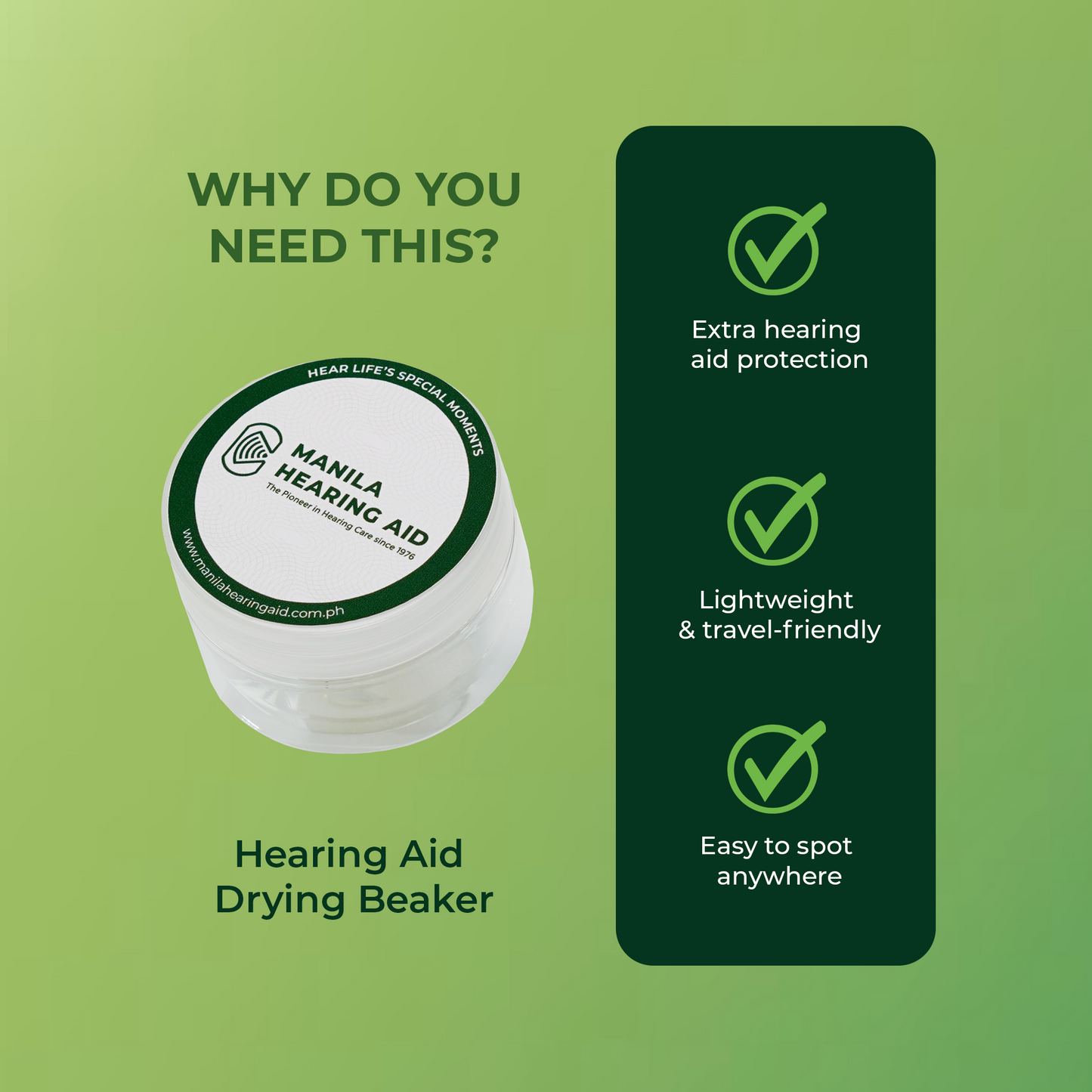 Hearing Aid Drying Beaker