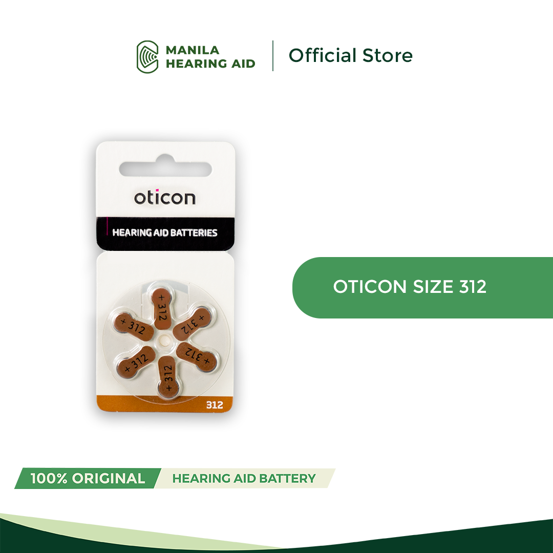 Oticon Hearing Aid Battery Pack - Size 312 (sold per pack)