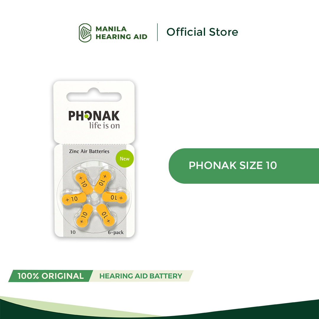 Phonak Hearing Aid Battery - Size 10 (sold per pack)