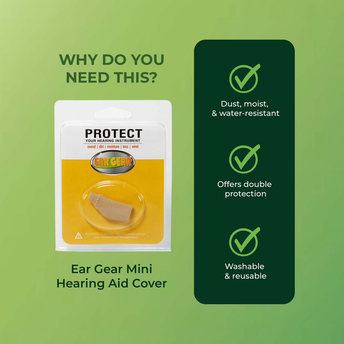Ear Gear Mini Hearing Aid Protection Cover (Per Piece)